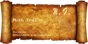 Muth Irén névjegykártya
