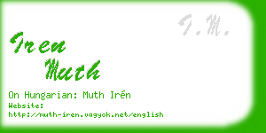 iren muth business card