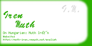 iren muth business card